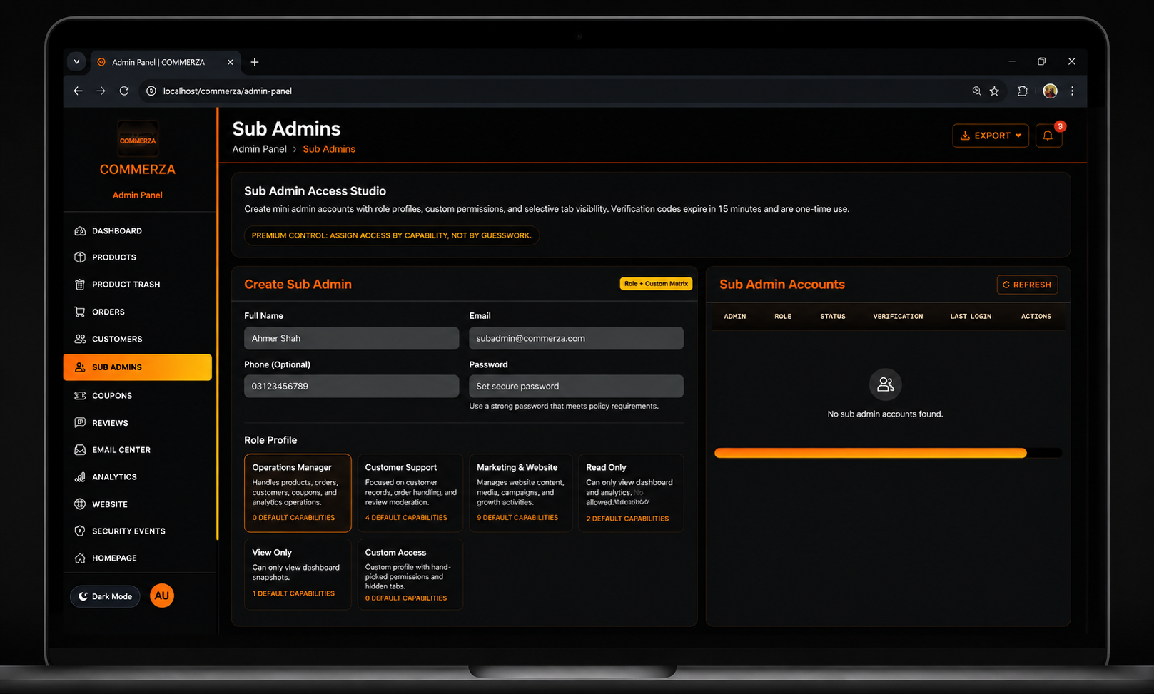 Commerza: Full-Stack eCommerce Platform 2