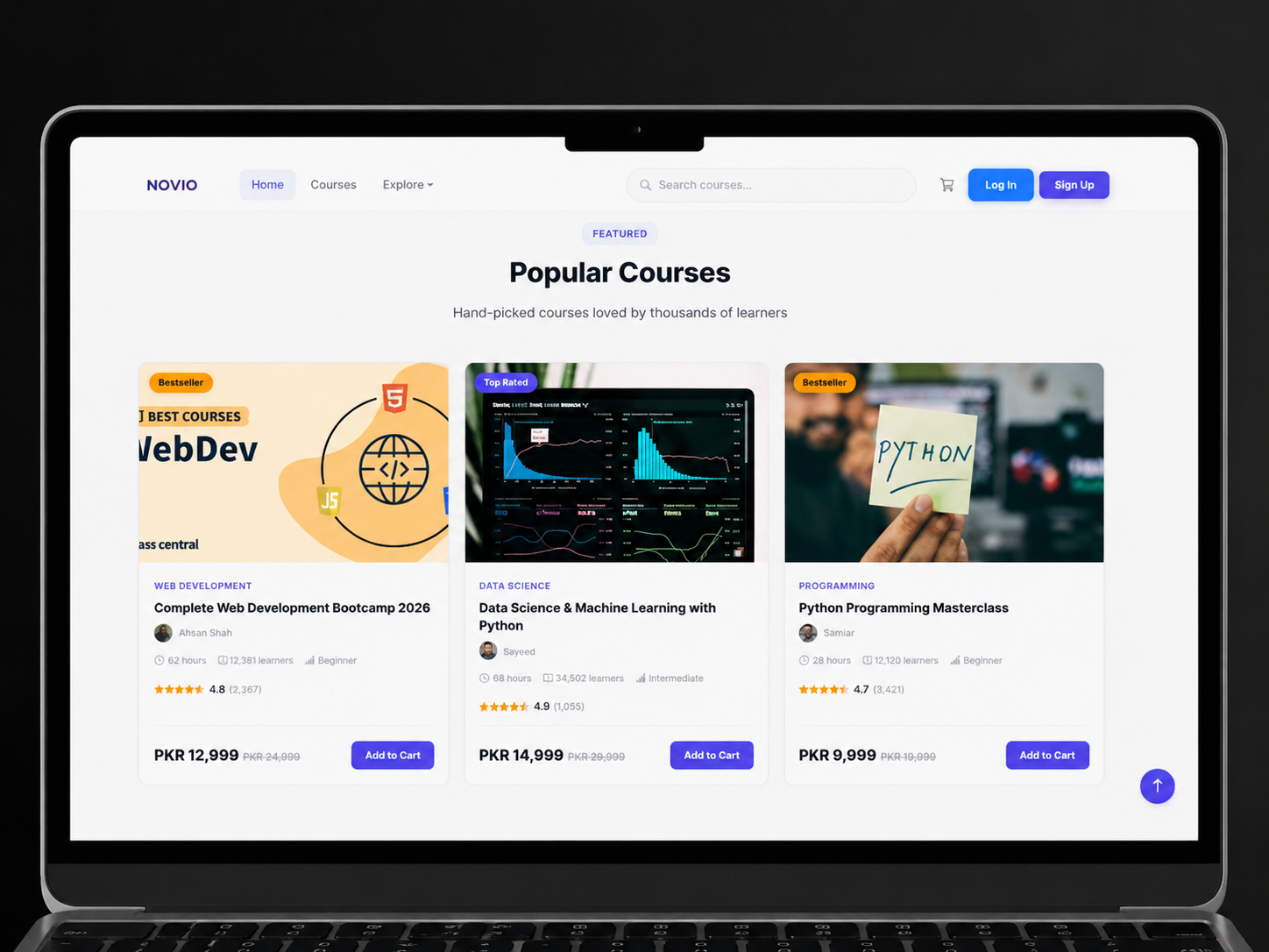 Novio: 30+ Page EdTech Frontend Platform 4