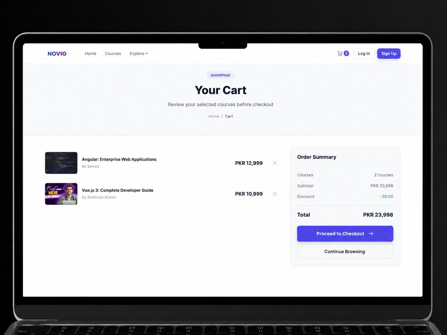 Novio: 30+ Page EdTech Frontend Platform 5